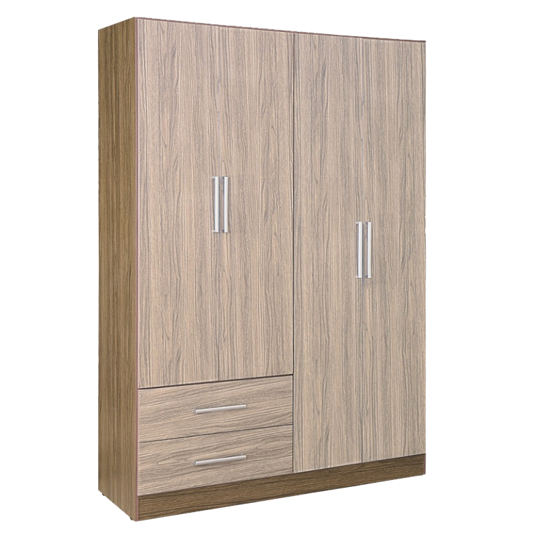 PLACARD 4 PUERTAS 2 CAJONES PINOT NOGAL VENECIA MUEBLES MAXIMO