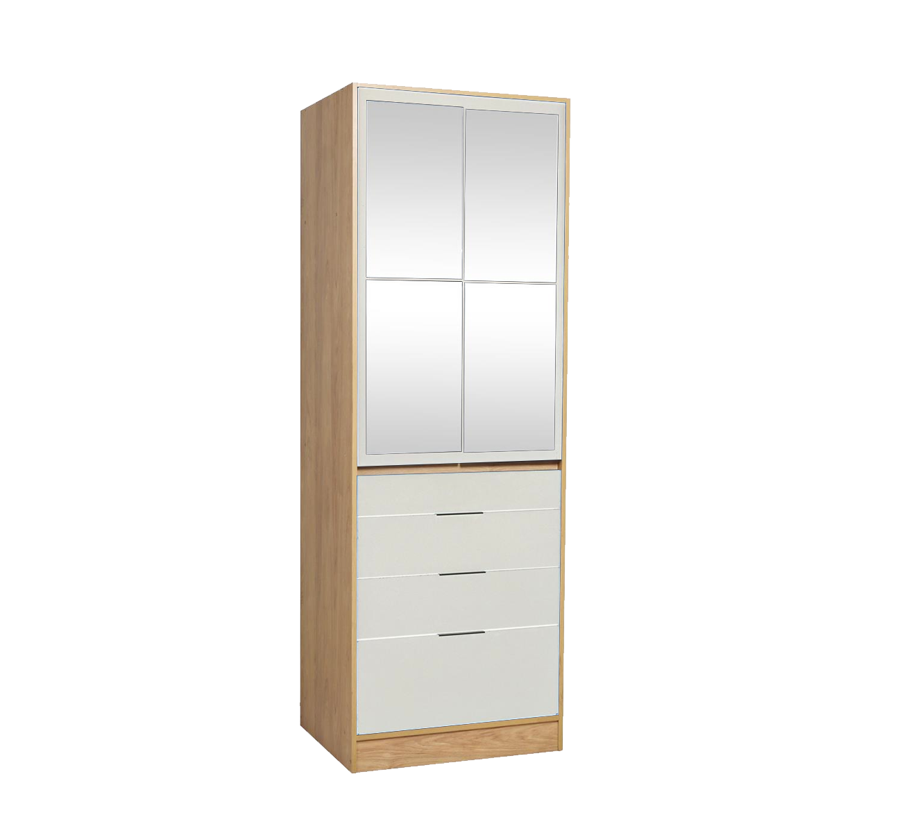 PLACARD 2 PUERTAS 0.70MTS C/ESPEJO MURANO HICKORY/BLANCO 35236589 RICCHEZZE