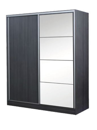 PLACARD 2 PUERTAS CORREDIZAS 1.80MTS C/ ESPEJO MURANO ANTRACITA 35231773 RICCHEZZE