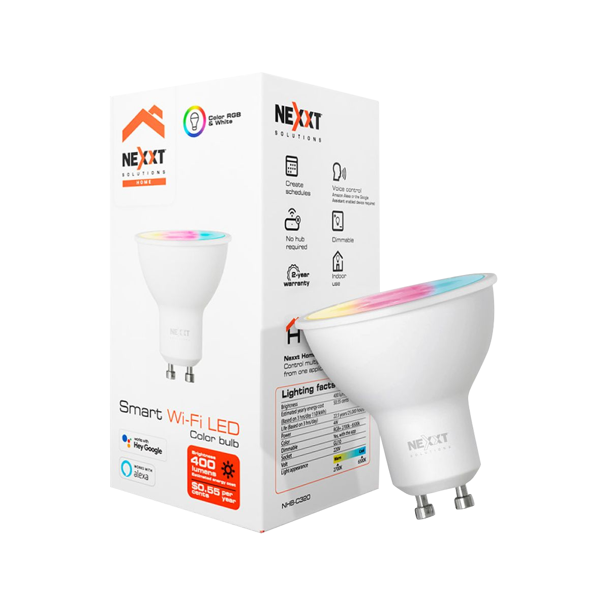 LAMPARA LED SMART 4W 220V GU10 NHB-C320 NEXXT