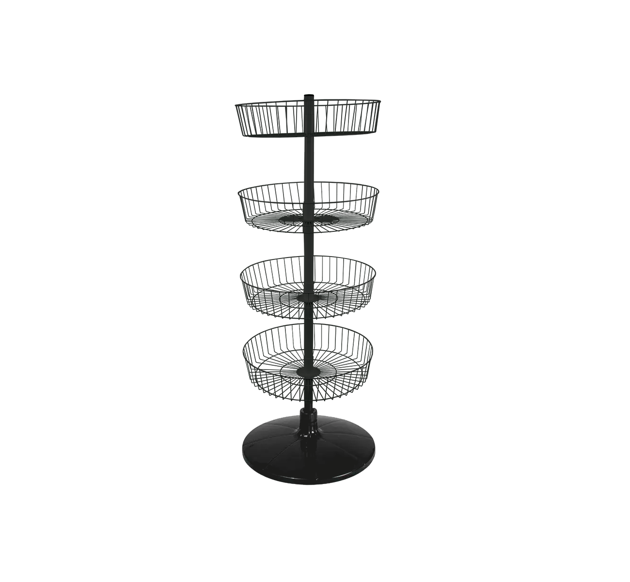 RACK 4 CANASTOS CIRCULAR NEGRO 60220 MENGARELLI