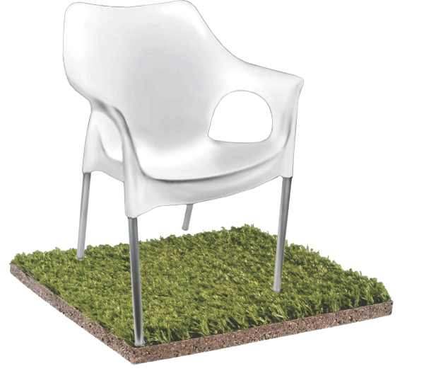 SILLON PLASTICO RUBI BLANCO