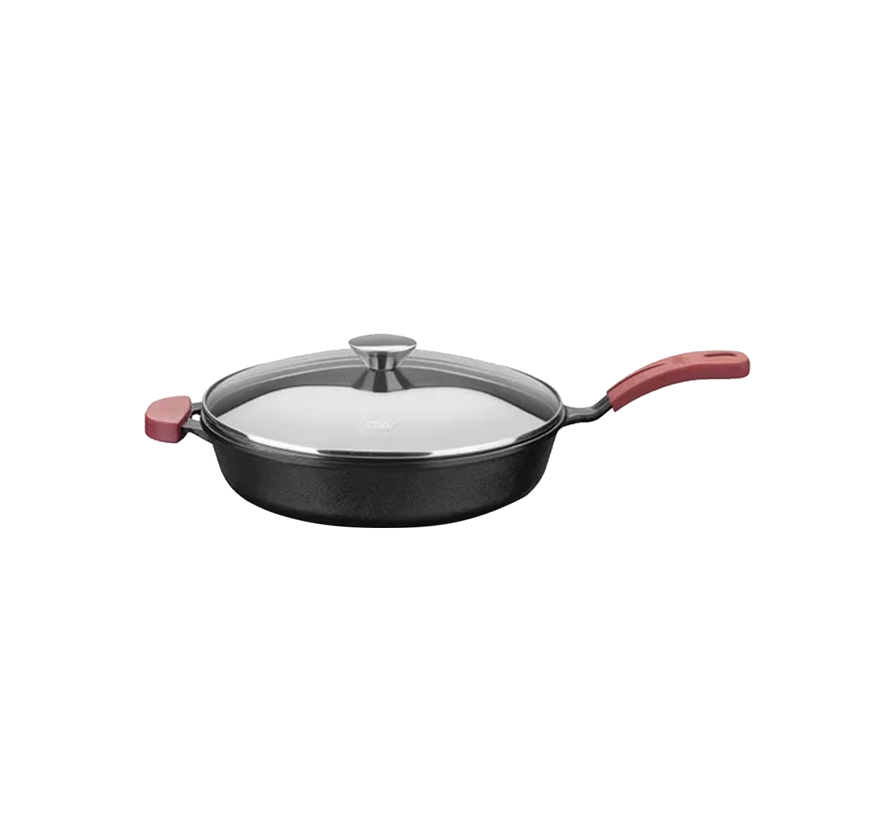 SARTEN ALTO 28CM HIERRO CON TAPA VIDRIO 8378 MTA