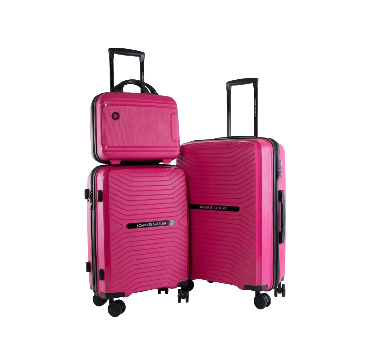 SET VALIJAS X2 + BEAUTY PINK ACVA05RS AGARRATE CATALINA
