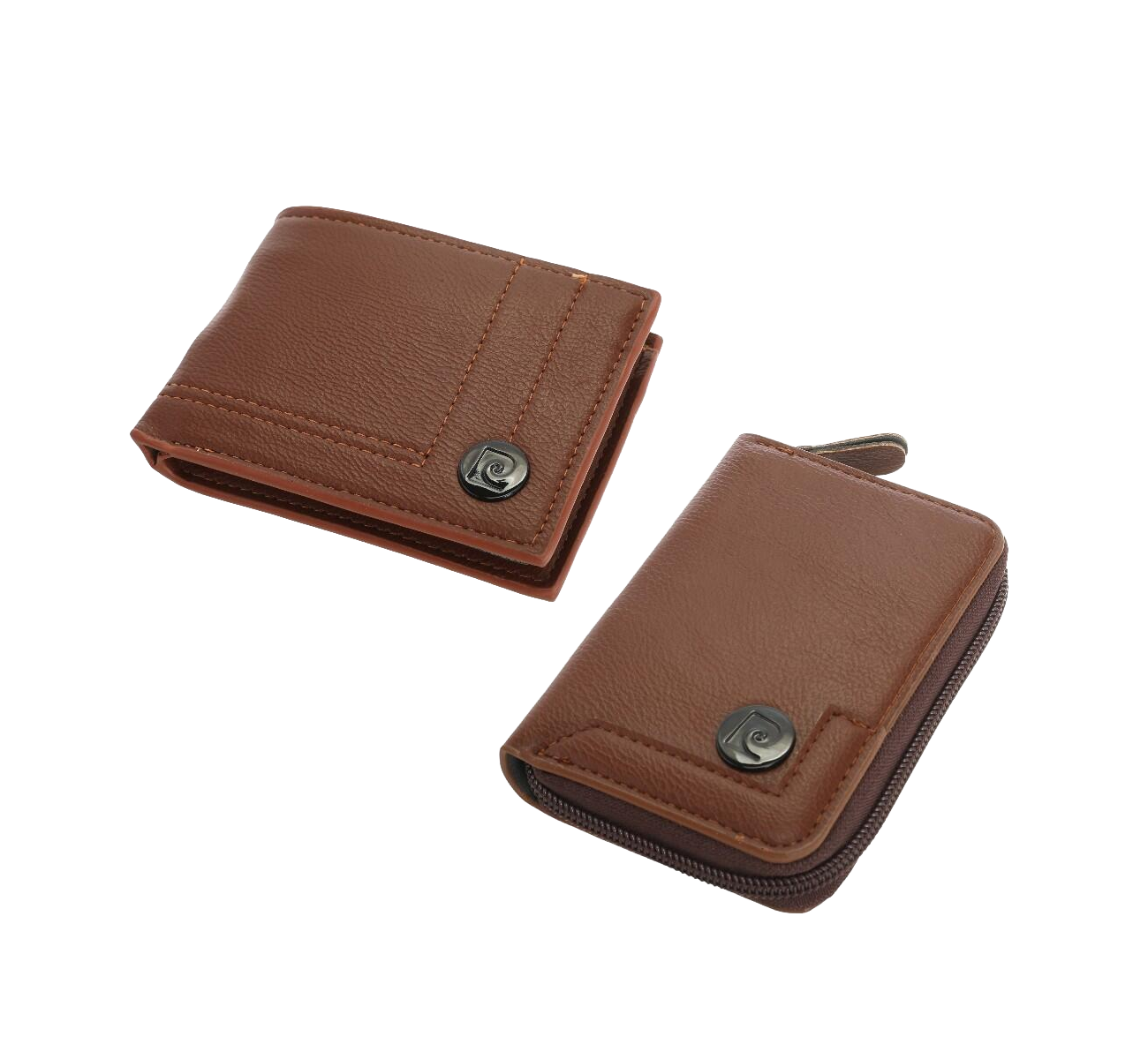 SET BILLETERA Y TARJETERO MARRON PC723/727 PIERRE CARDIN