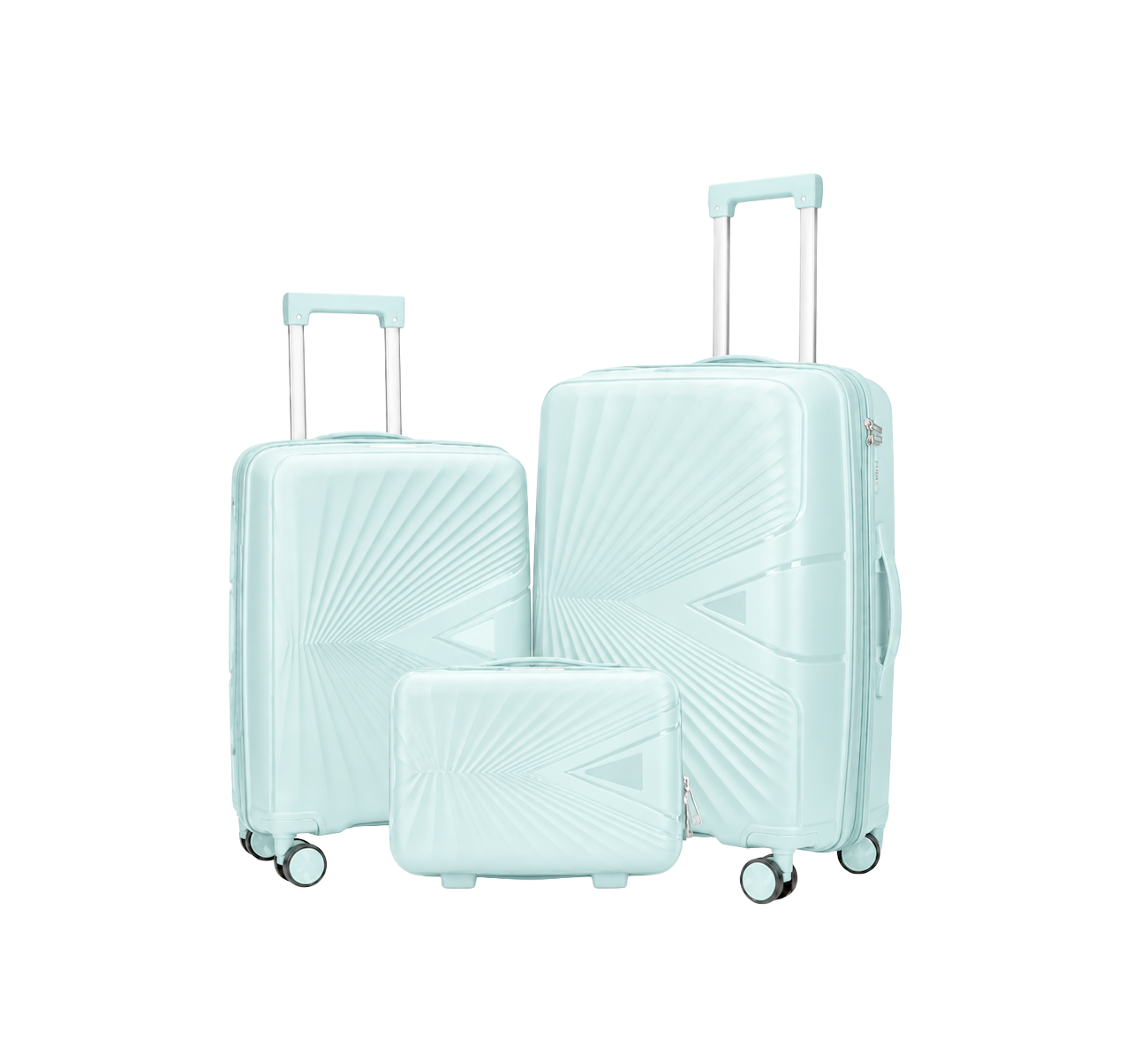 SET VALIJAS X2 + BEAUTY GREEN ACVA05AQ AGARRATE CATALINA