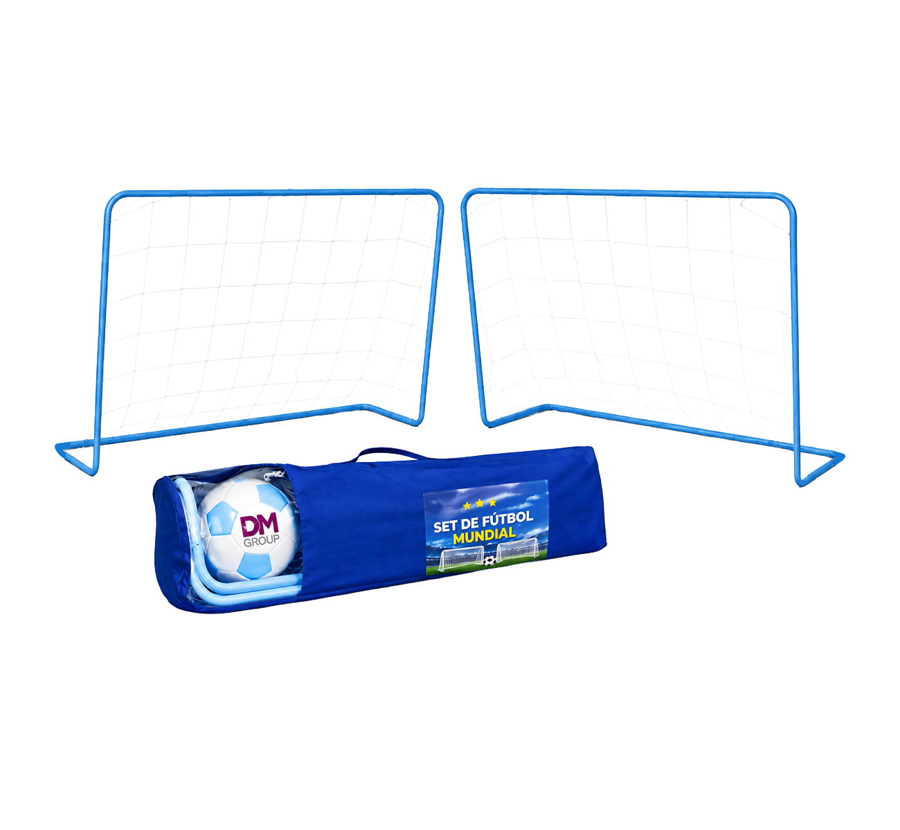 SET FUTBOL 2 ARCOS + PELOTA MUNDIAL AIMARETTI
