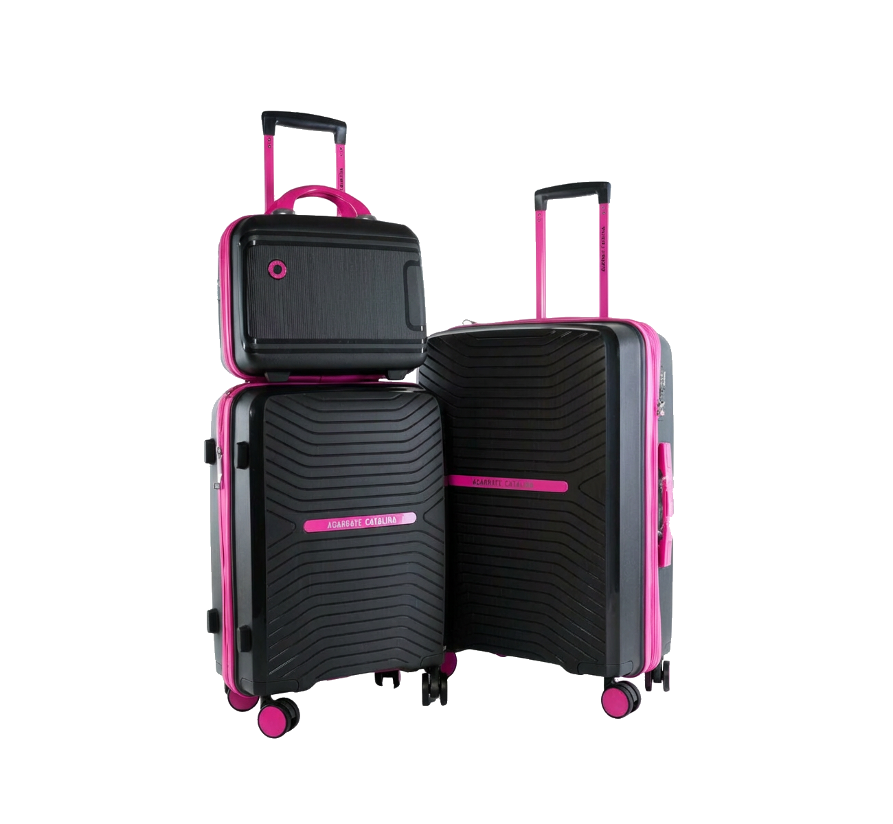 SET VALIJAS X2 + BEAUTY BLACK ACVA05N AGARRATE CATALINA