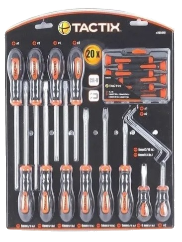 JUEGO DESTORNILLADOR 20 PIEZAS TX205440 TACTIX