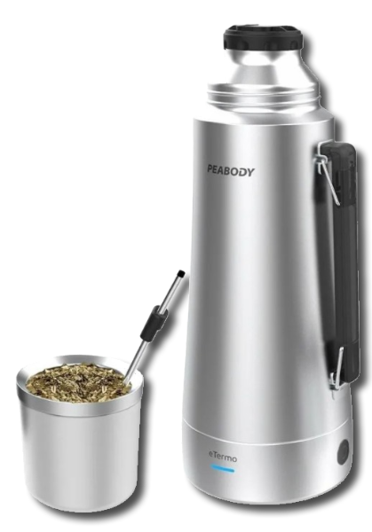 TERMO ELECTRICO 1 LITRO SILVER PE-ET1000S PEABODY
