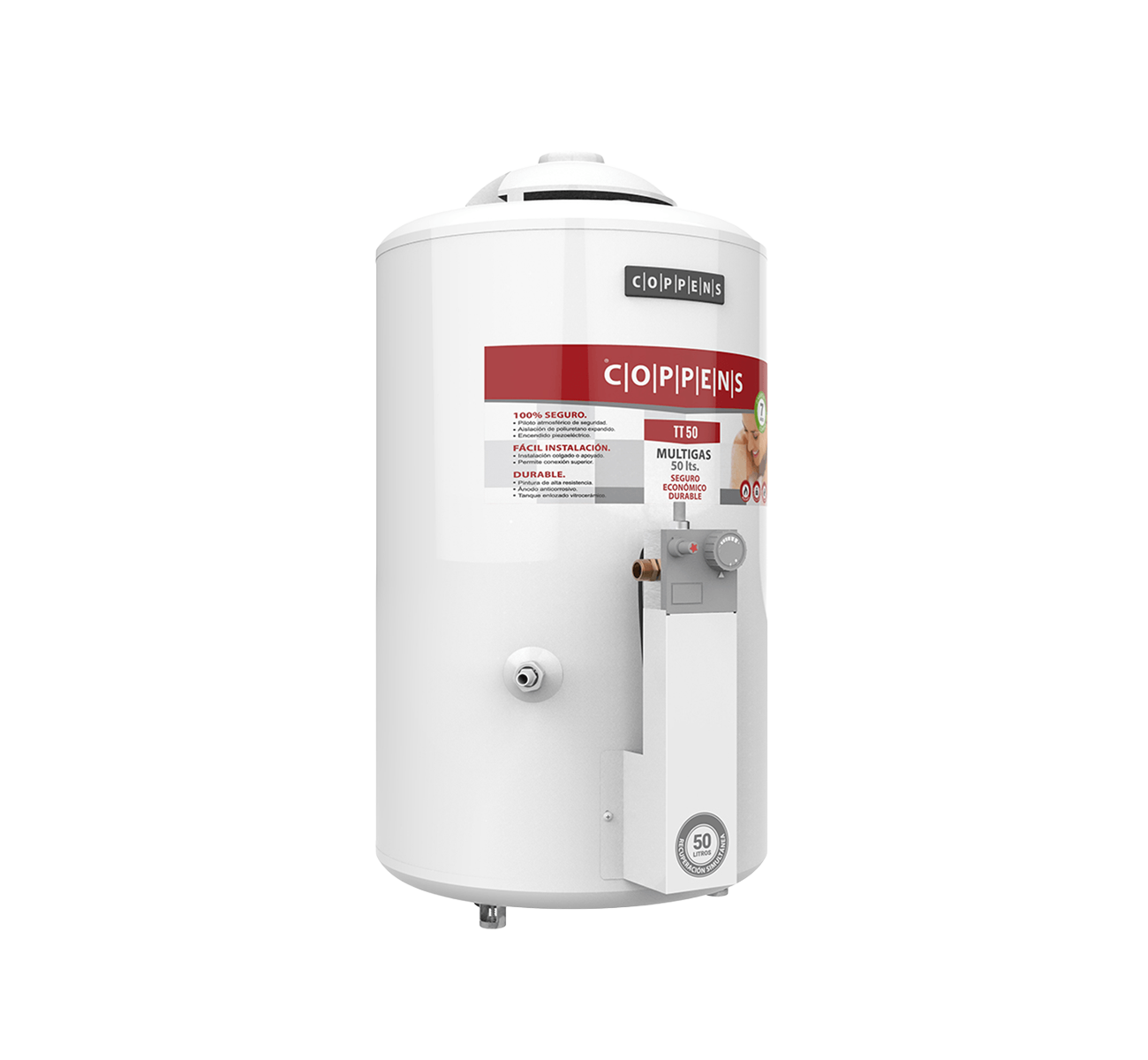 TERMOTANQUE A GAS 50 LTS TTQ50CO COPPENS