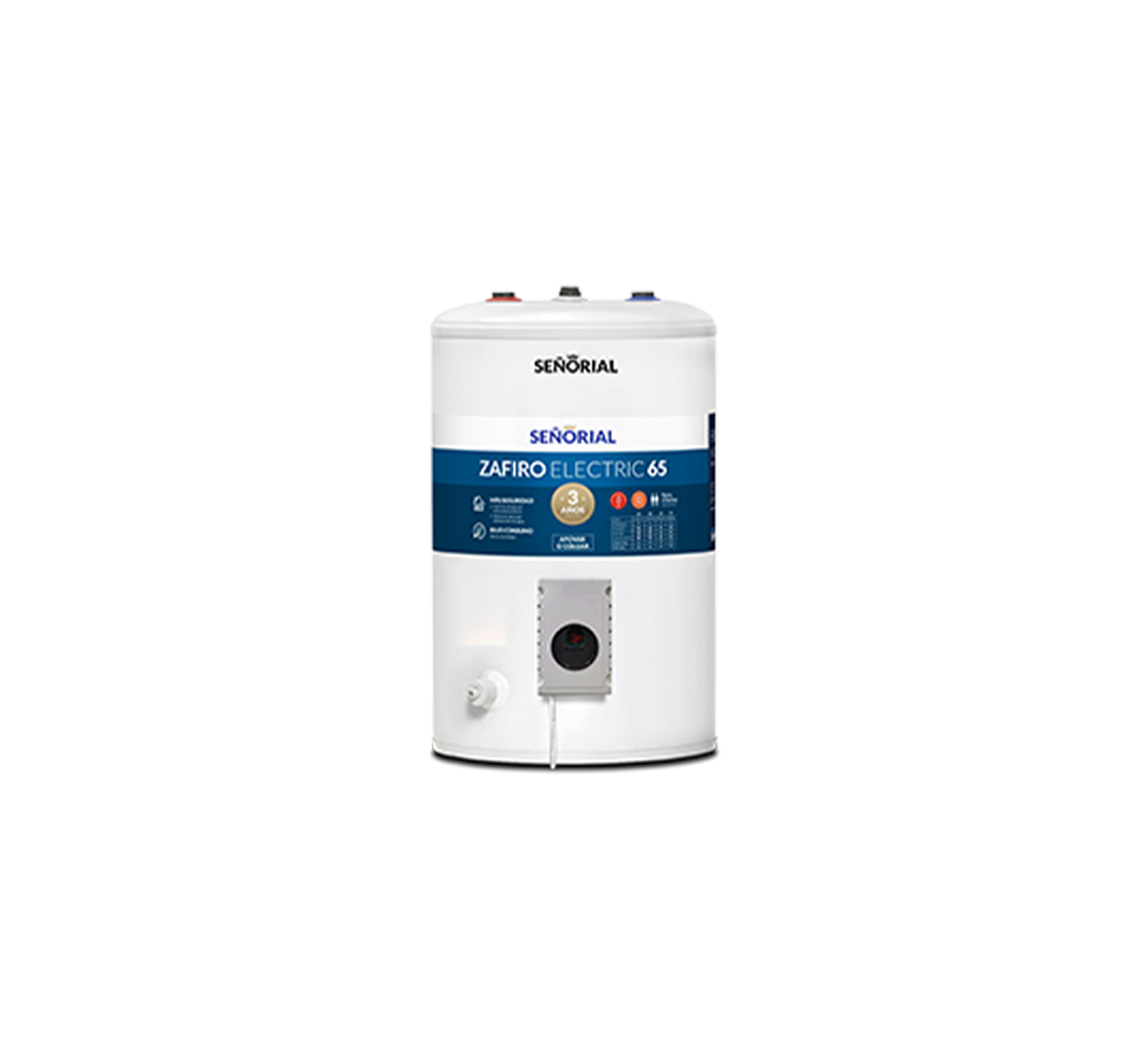 TERMOTANQUE ELECTRICO 65LTS ZAFIRO TESZP-65 SENORIAL