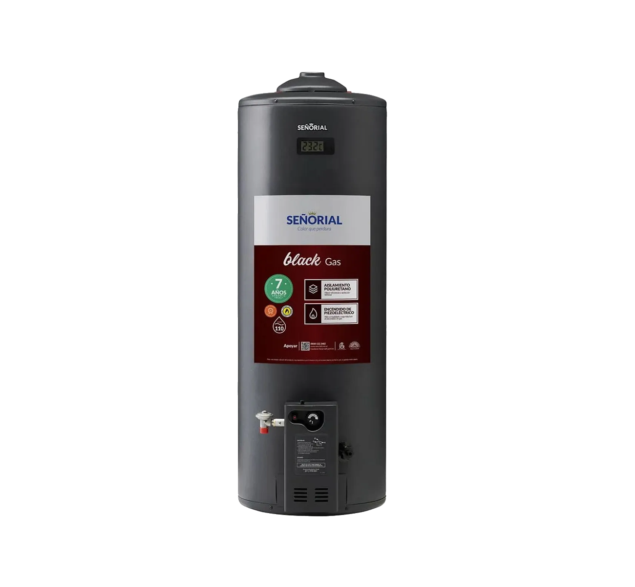 TERMOTANQUE A GAS 110LTS BLACK TSBG-110 SENORIAL