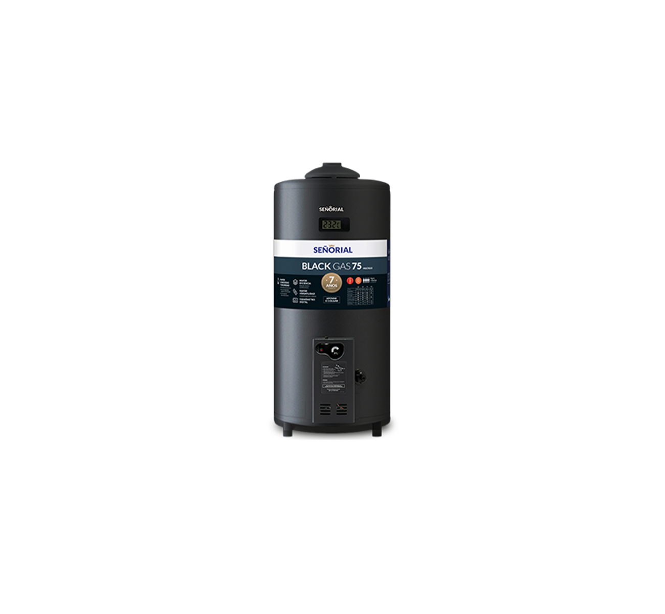TERMOTANQUE A GAS 75LTS BLACK TSBG-75 SENORIAL