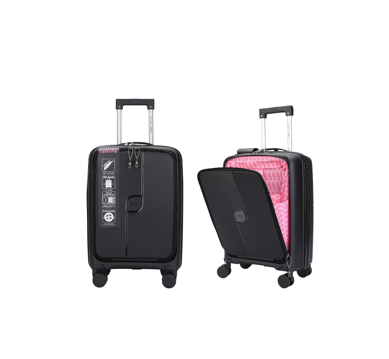 VALIJA CARRY ON NEGRA ACVA11N AGARRATE CATALINA