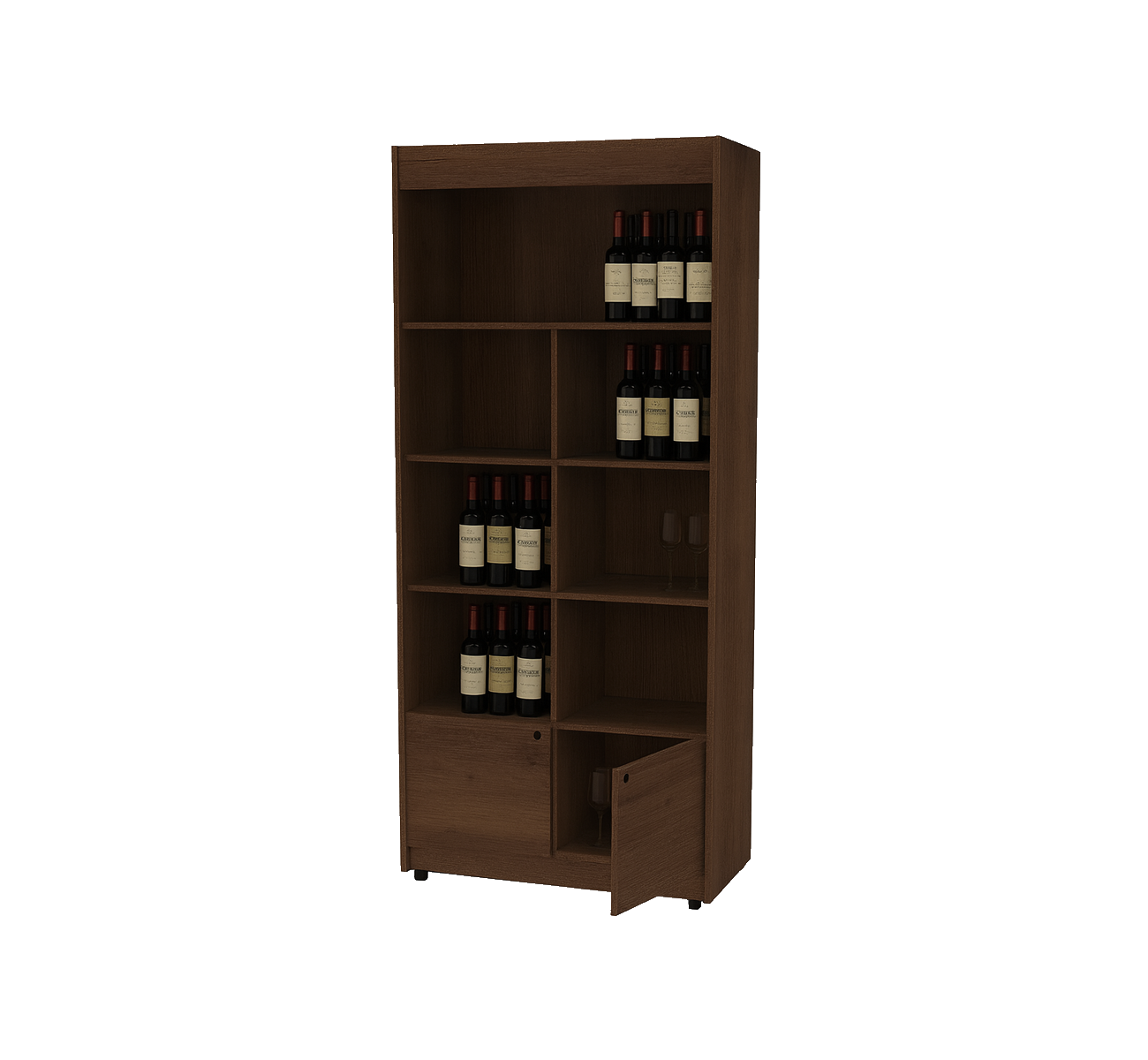 VINOTECA WENGUE SIN LUZ 090X210 MENGARELLI