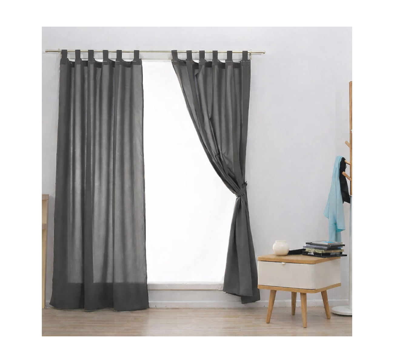 CORTINA DE AMBIENTE 145X210 GRIS TOPO CASABLANCA