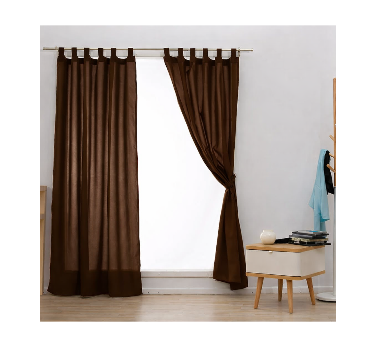 CORTINA DE AMBIENTE 145X210 CHOCOLATE CASABLANCA