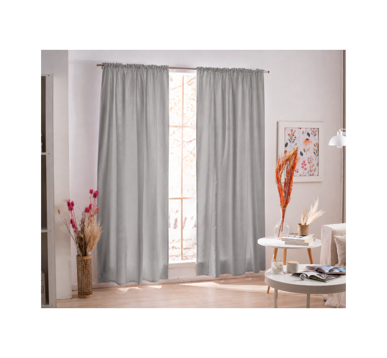 CORTINA DE AMBIENTE VIRIDIANA GRIS CASABLANCA