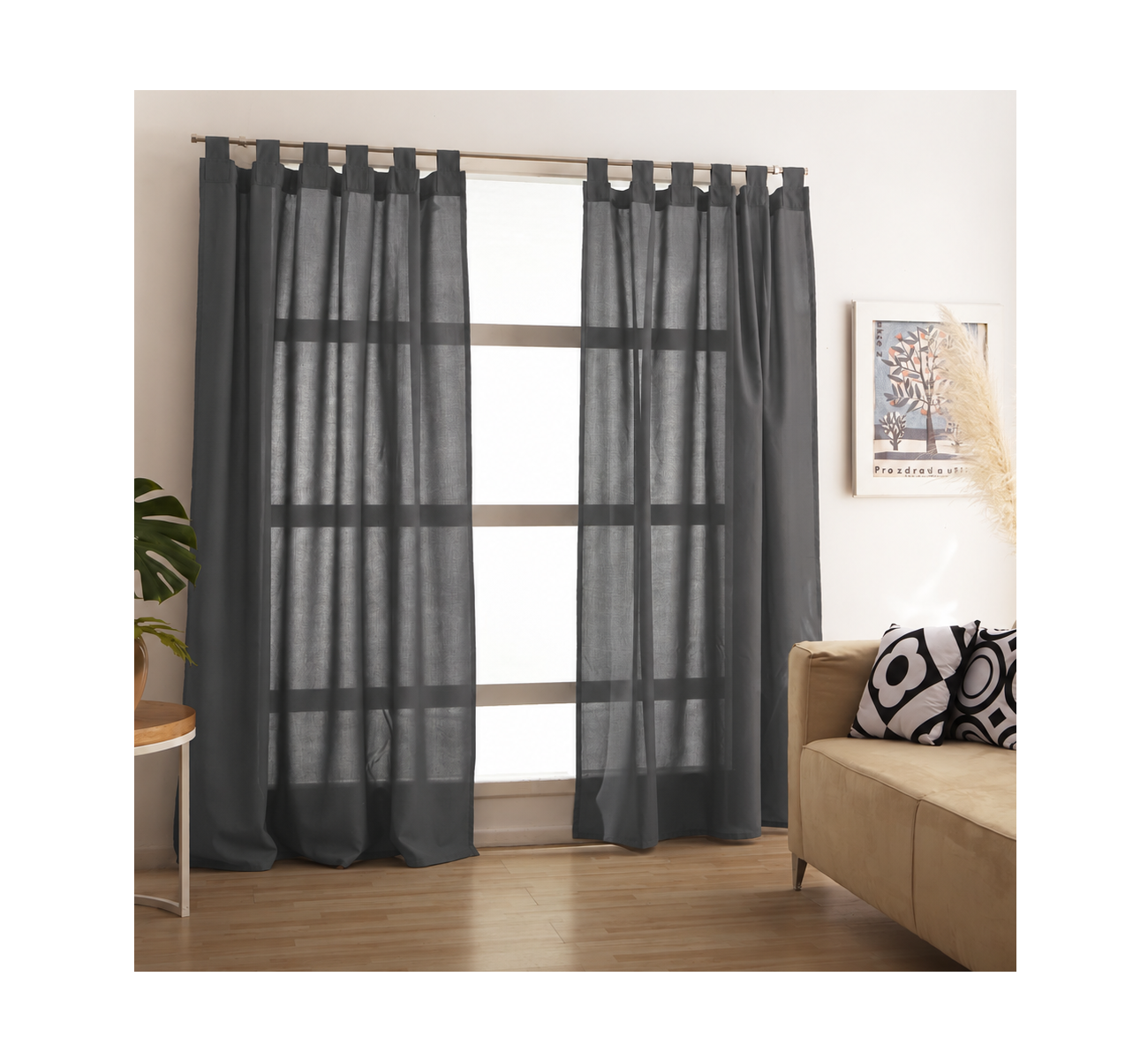 CORTINA DE AMBIENTE AGOSTINA GRIS MEDIO CASABLANCA