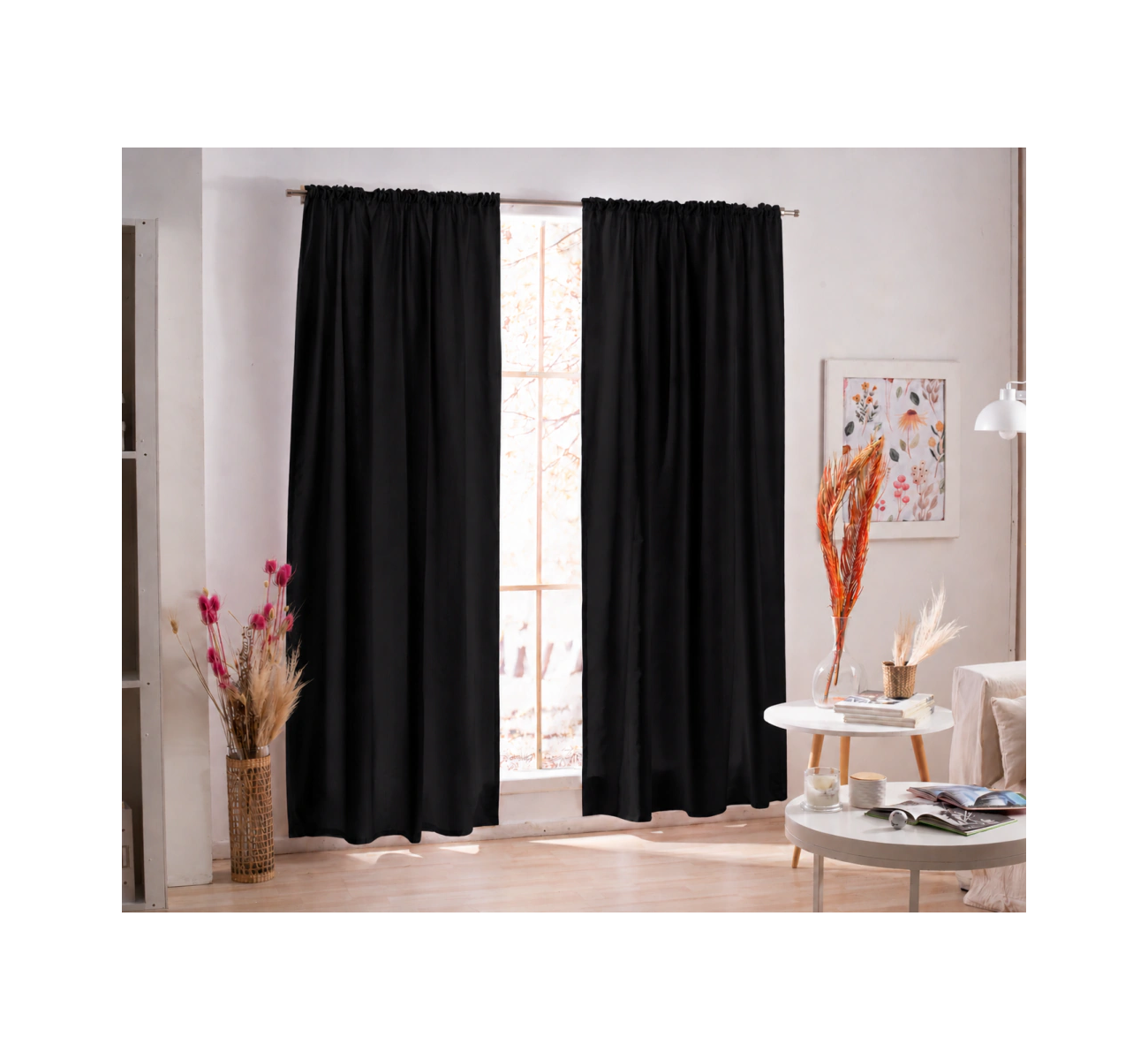 CORTINA DE AMBIENTE VIRIDIANA NEGRO CASABLANCA