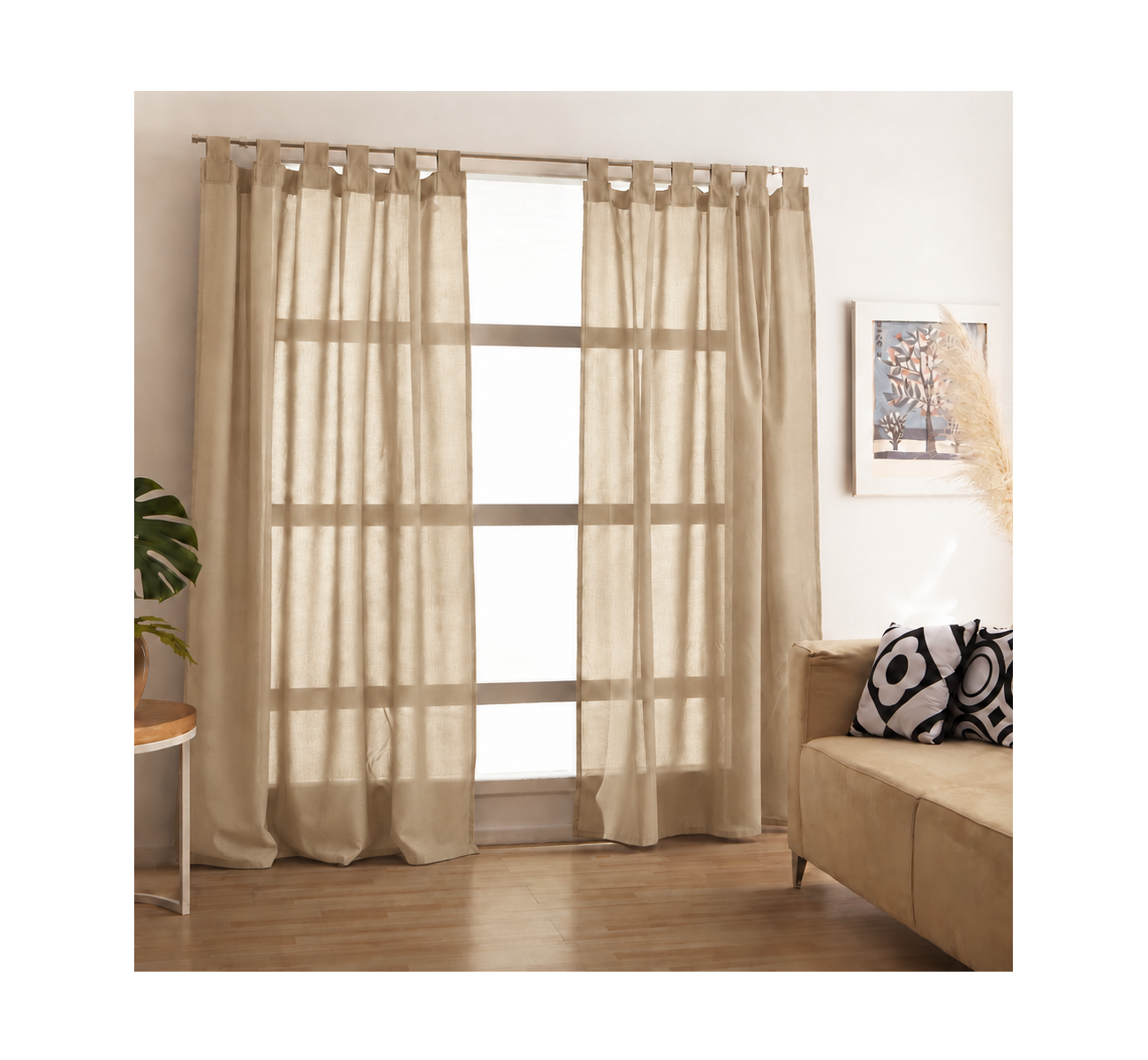 CORTINA DE AMBIENTE AGOSTINA BEIGE CASABLANCA