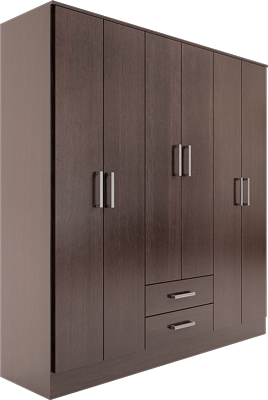 PLACARD 6 PUERTAS 2 CAJONES LINEA BAHIA WENGUE 3503