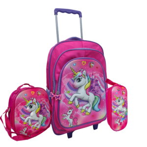 MOCHILA 18 CON CARRO Y ACCESORIOS 2003 UNICORNIO ROSA OWEN