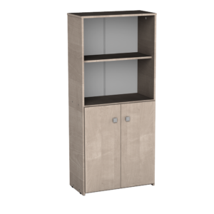 BIBLIOTECA CON PUERTAS BAJAS 1,35 M ABEDUL 1452 ORLANDI