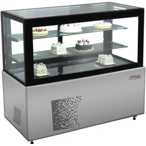 EXHIBIDORA CUBO CONFITERA BASE NEGRA 1470 FRIDER