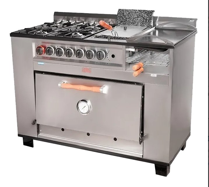 COCINA 4 HORNALLAS CON PARRILLA FREIDORA Y CARLITERO AI-23CGPAFR TECNOCALOR