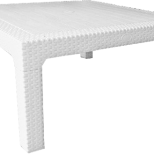 MESA RATAN RATONA BLANCA 70X70  2010439 DESCANSAR