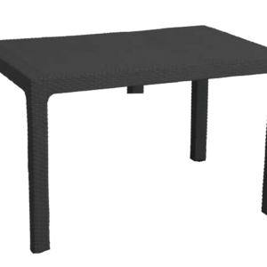 MESA RATAN RECTANGULAR 1.50X0.90 NEGRA 2010430 DESCANSAR
