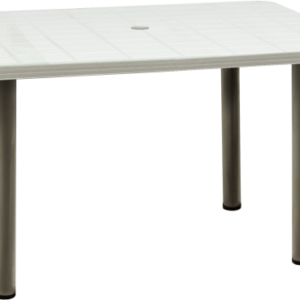 MESA PLASTICA RECTANGULAR 1,40X0,85 BASE DE CAu00d1O