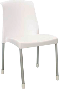 SILLA PLASTICA GALANA BLANCA