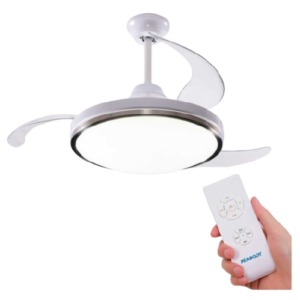 VENTILADOR TECHO CON LUZ FRIA PALETAS INVISIBLES PEABODY