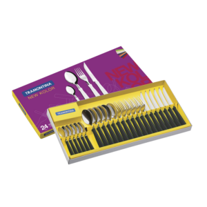 JUEGO CUBIERTOS 24 PIEZAS NEW COLOR NEGRO 14364 TRAMONTINA