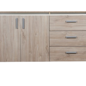 BAJOMESADA 1.40MTS 3 CAJONES CON MESADA ACERO REVERSIBLE SALERNO RICCH