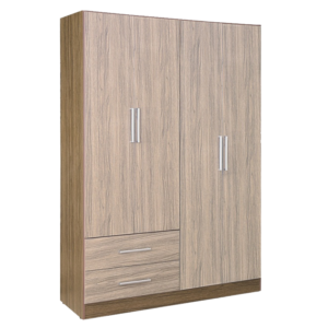 PLACARD 4 PUERTAS 2 CAJONES PINOT NOGAL VENECIA MUEBLES MAXIMO