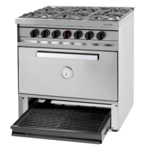 COCINA 6 HORNALLAS PUERTA CIEGA CON PARRILLA 517P SOL REAL