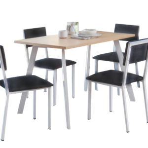 JUEGO DE COMEDOR NILO 1.20X0.80 + 4 SILLAS M9T2 SILCAR