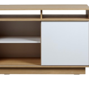 MESA TV 1.00 MESINA ROBLE NATURAL BLANCO RICCHEZZE