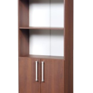 BIBLIOTECA 5 ESPACIOS 2 PUERTAS MESINA NOGAL RICCHEZZE