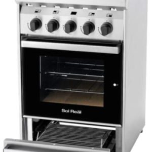 COCINA PROFESIONAL 4 HORNALLAS CON VISOR Y PARRILA 516-MGVP SOL REAL