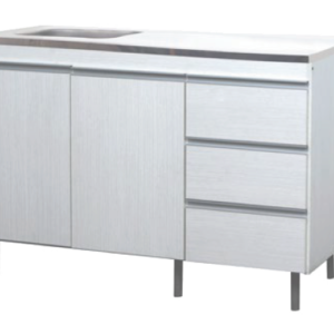 BAJOMESADA 1.20 LINEA ARCO ROBLE BLANCO C/ MESADA ACERO REVERSIBLE 31604472 RICCHEZZE