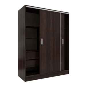 PLACARD 2 PUERTAS CORREDIZAS LINEA SUAVE 1,38 M WENGUE 3160 ORLANDI