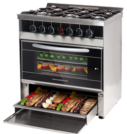 COCINA 6 HORNALLAS CON PARRILLA SOL REAL