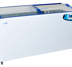 EXHIBIDORA HORIZONTAL 414 LTS TAPA VIDRIO INCLINADA TEORA