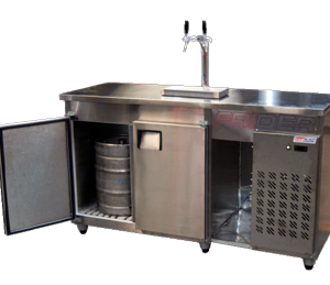 HELADERA MOSTRADOR CERVECERA 2 CANILLAS 1.71 MTS