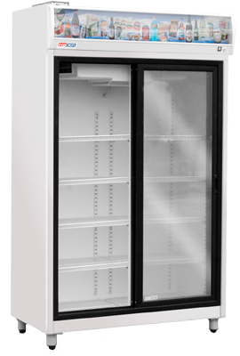 EXHIBIDORA VERTICAL 2 PTAS. CORREDIZAS FRIDER